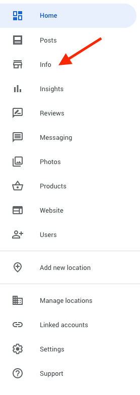 Google my business info