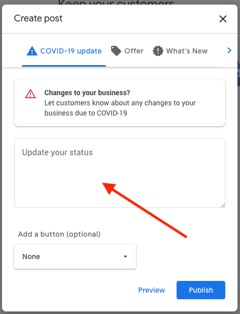 update your status