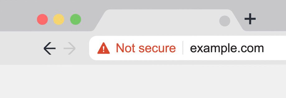 Example of Not Secure Website